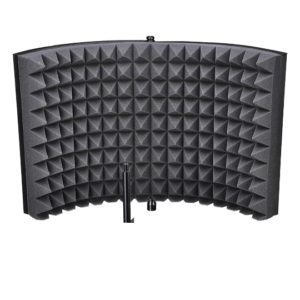 BLs Microphone Studio Isolation Shield Sound Isolator Filter 2-Panel